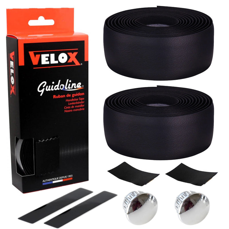 Velox Black Classic Smooth Bicycle Handlebar Tape