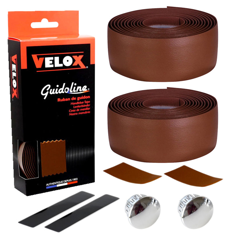 Velox Brown Classic Smooth Bicycle Handlebar Tape