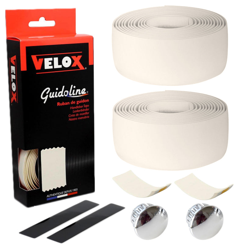 Velox White Classic Smooth Bicycle Handlebar Tape