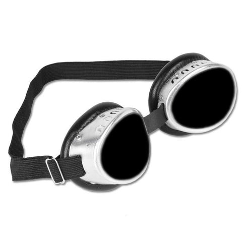 Retro Black Aluminium Frame Cycling Goggles