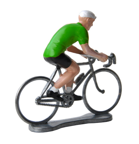 Miniature Green Jersey Cyclist Model