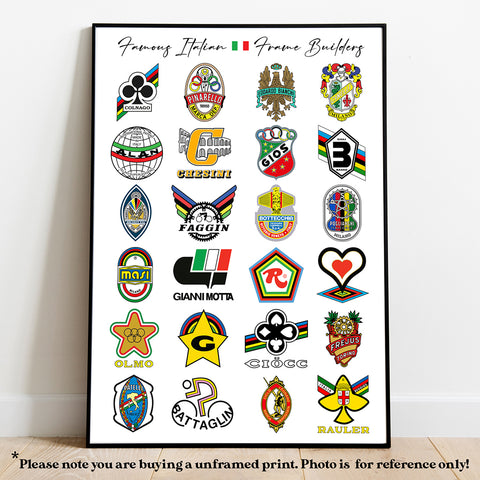 Italian Bicycle Frame Builder Art Print Poster
