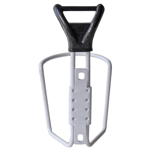 White TA Specialites Aluminium Bicycle Bottle Cage