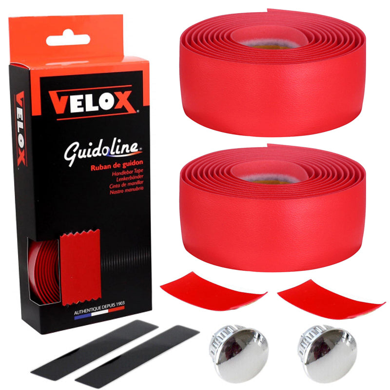 Velox Red Classic Smooth Bicycle Handlebar Tape