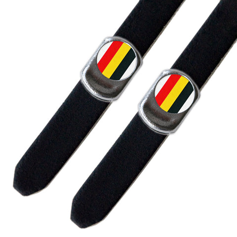 Belgium Flag Toe Clip Strap Buttons