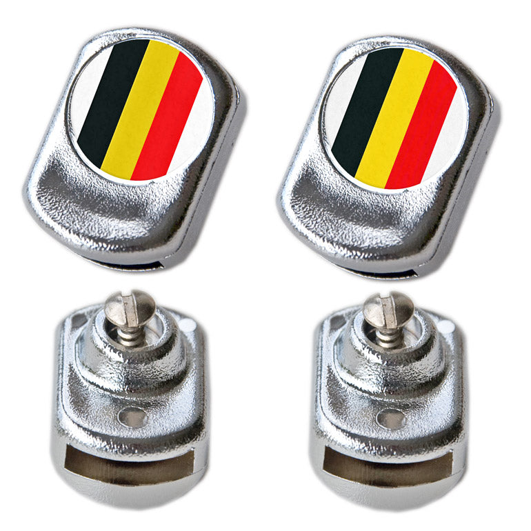 Belgium Flag Toe Clip Strap Buttons