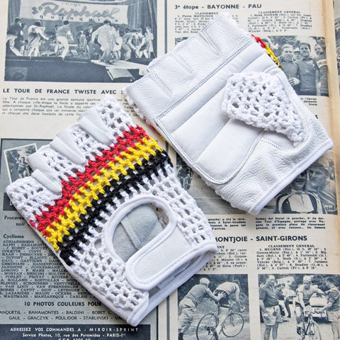 Belgium Champion Leather Cycling Gloves
