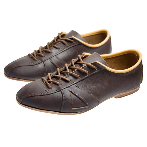 Classic Brown Leather Cycling Shoe