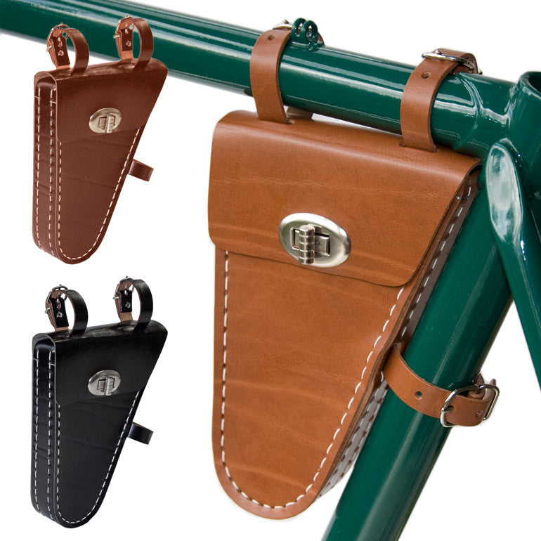 Leather Frame Bicycle Bag