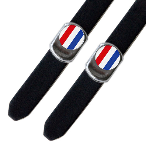 French Flag Toe Clip Strap Buttons