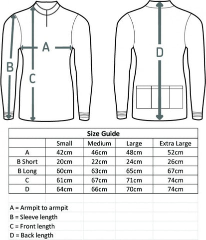 jersey size guide